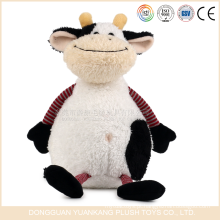 YK ICTI OEM brinquedos manufactrer brinquedos animais macios bonito Stuffed dairy toys com design de vaca